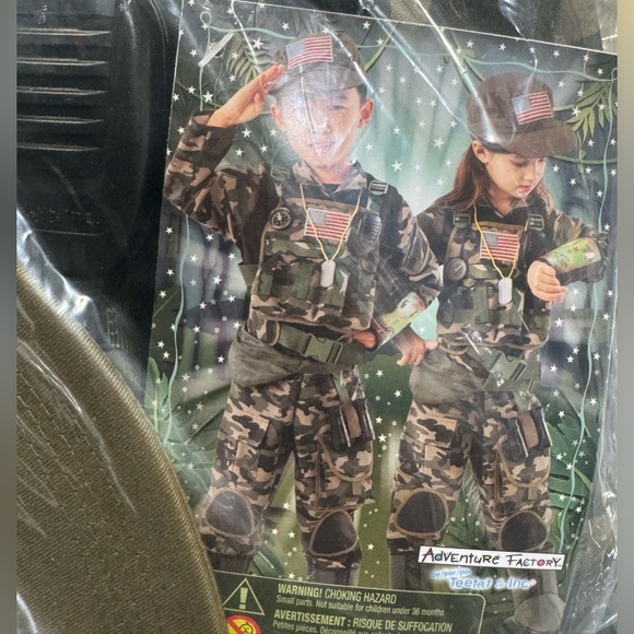 Teetot & CO Kids Digital Camo Special Forces Costume w Hat Army Cosplay Size 5/6 - Picture 6 of 7